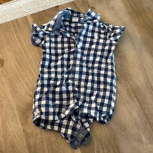 Baby Gap button polo romper
